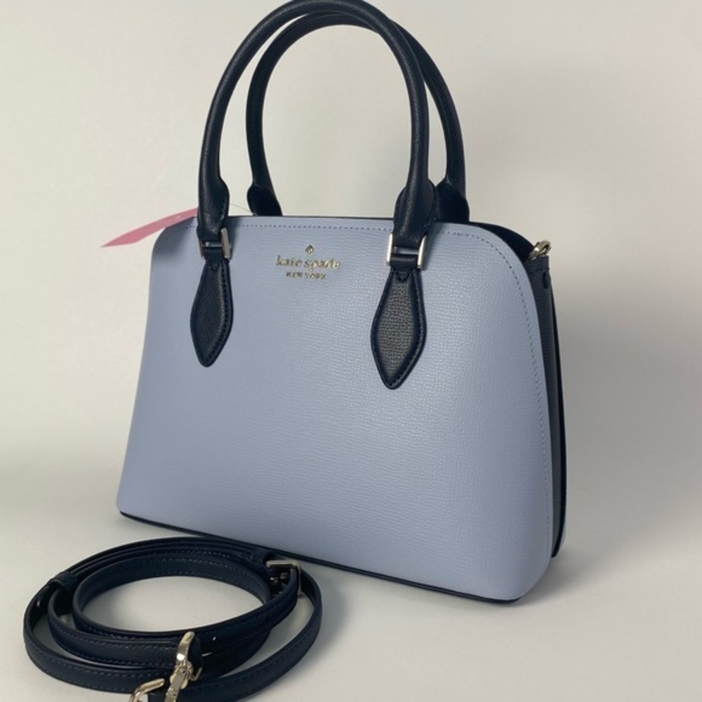 Kate Spade Darcy Small Satchel Bag  in Colorblock Pale Hydrangia Multi - Picture 11 of 12